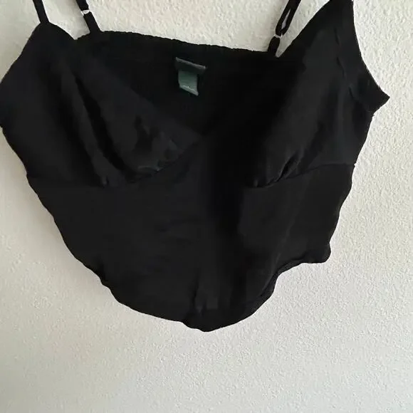 Black Cami Top Sweetheart Neckline Sleeveless Tank‎ Top Casual  Size S - Picture 4 of 9